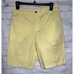 Polo Ralph Lauren Boys Classic Chino Shorts Yellow Sz 18 10.5” Inseam Flat Front